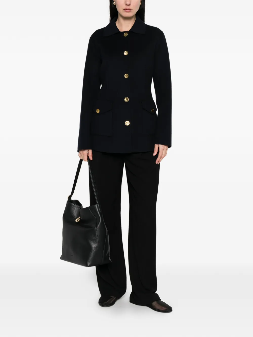  Arma Button-fastening Jacket - Blue 