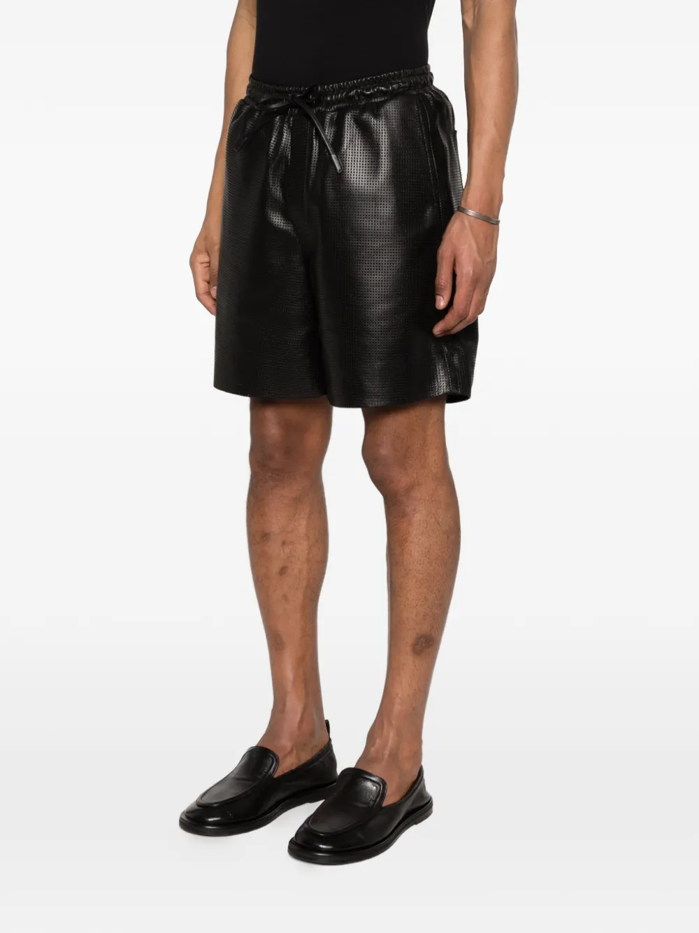  Arma Leather Deck Shorts - Black 
