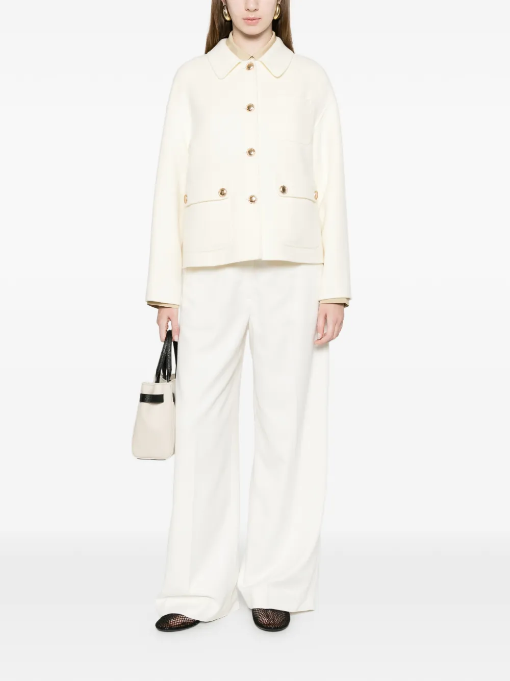  Arma Button-fastening Jacket - Neutrals 