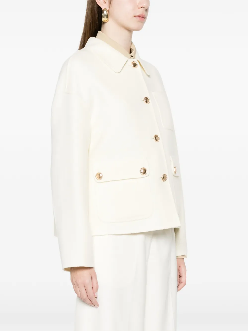  Arma Button-fastening Jacket - Neutrals 