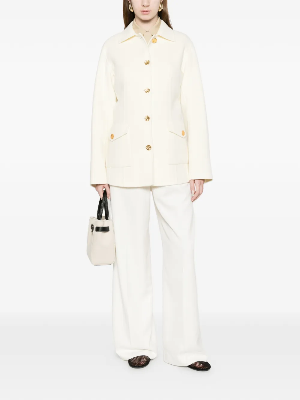  Arma Button-fastening Jacket - Neutrals 