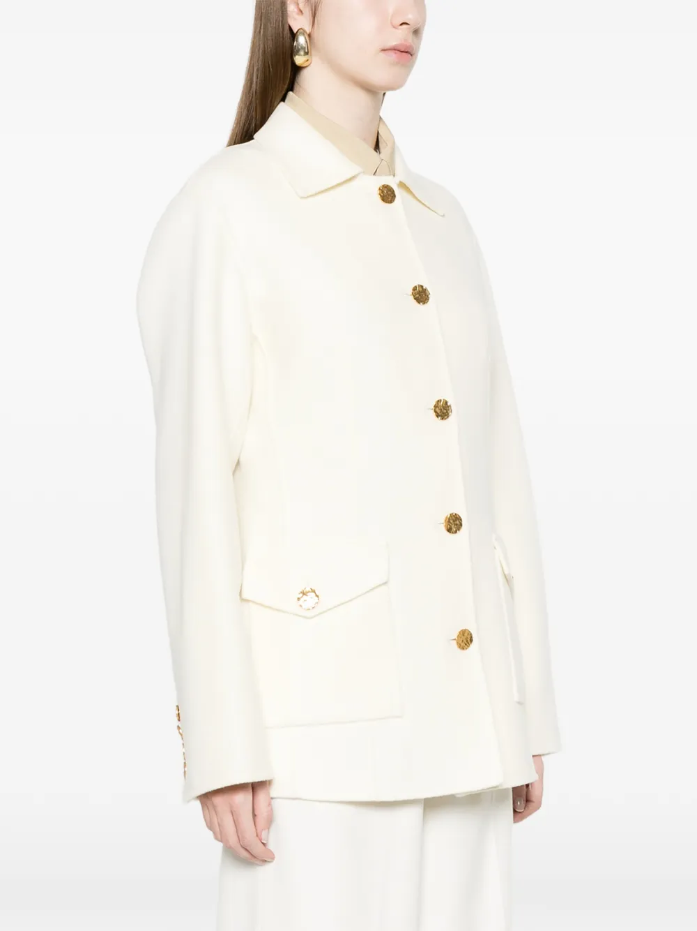  Arma Button-fastening Jacket - Neutrals 