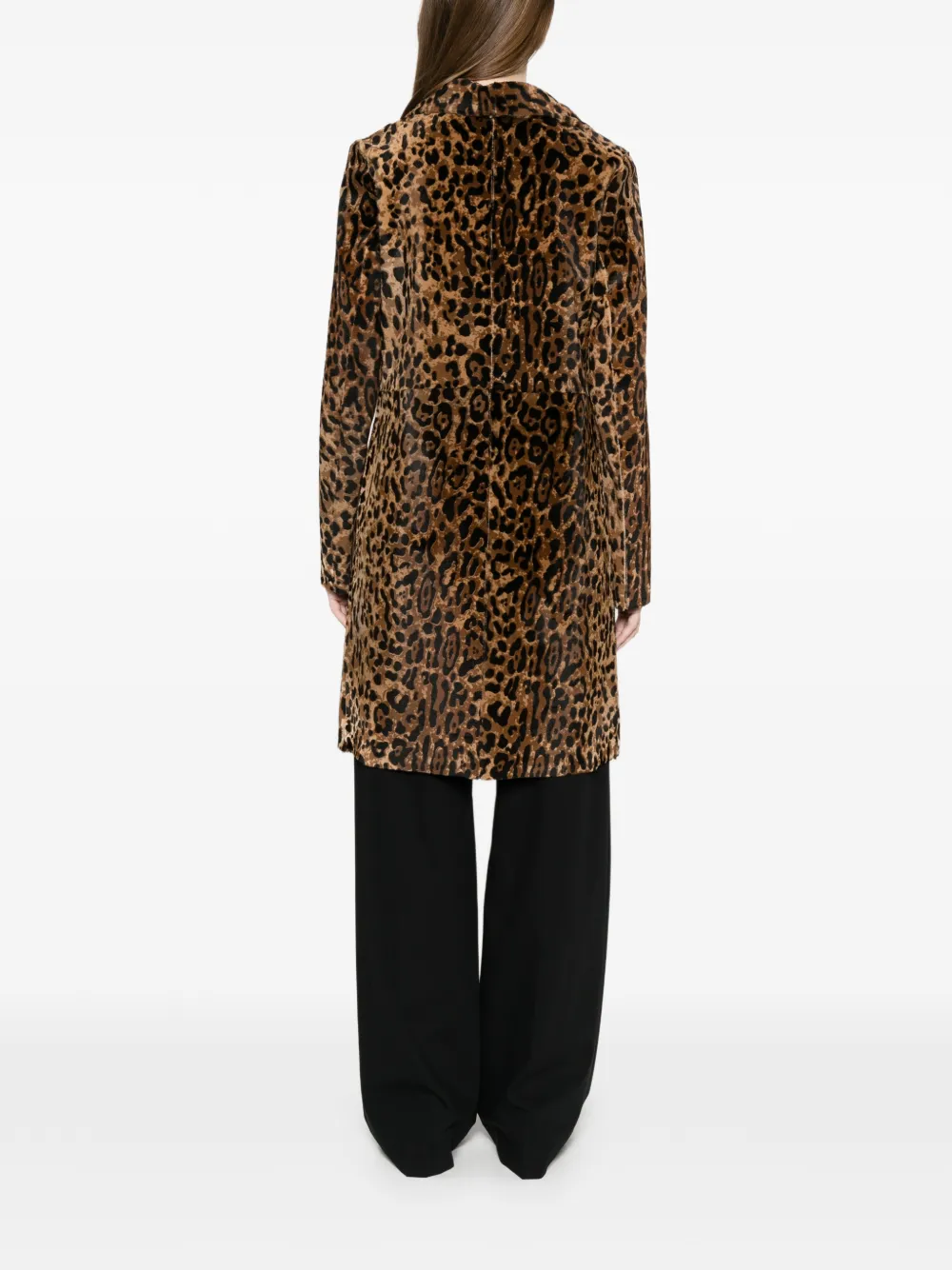 Arma Mietta jas met dierenprint en knopen Beige