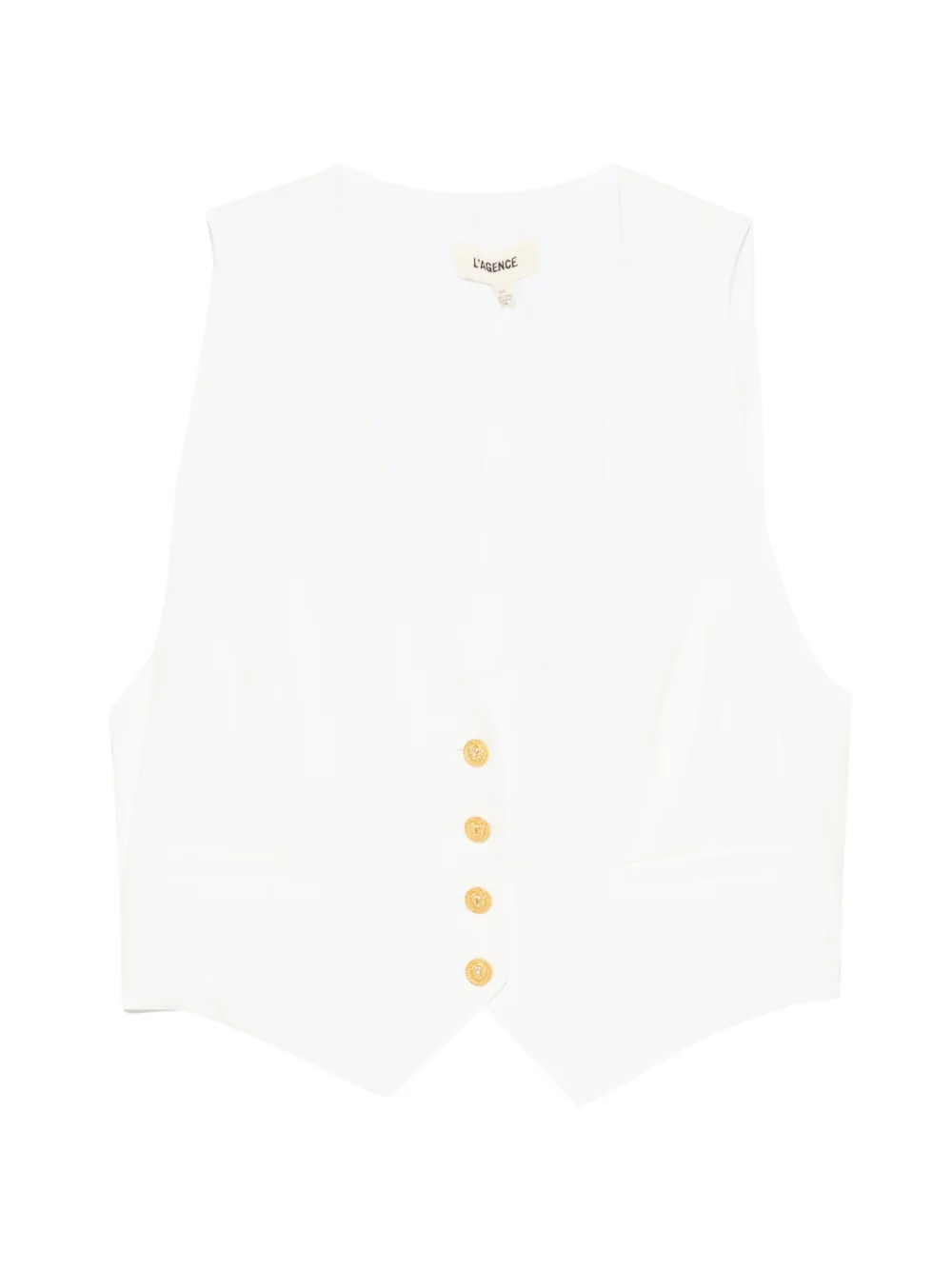 L'Agence Gilet con bottoni - Bianco