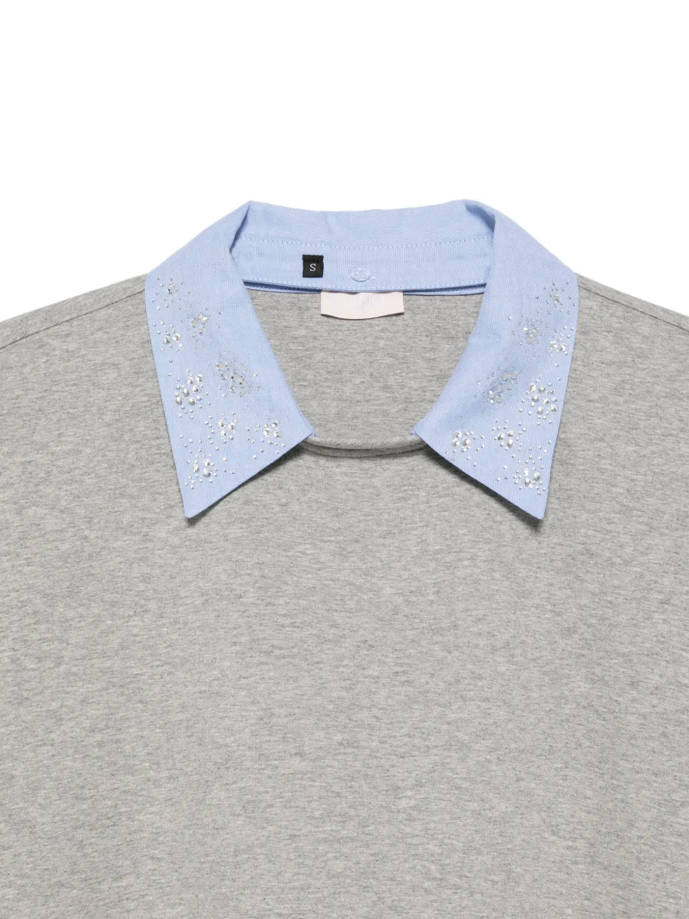  Liu Jo Embellished-collar Sweatshirt - Grey 