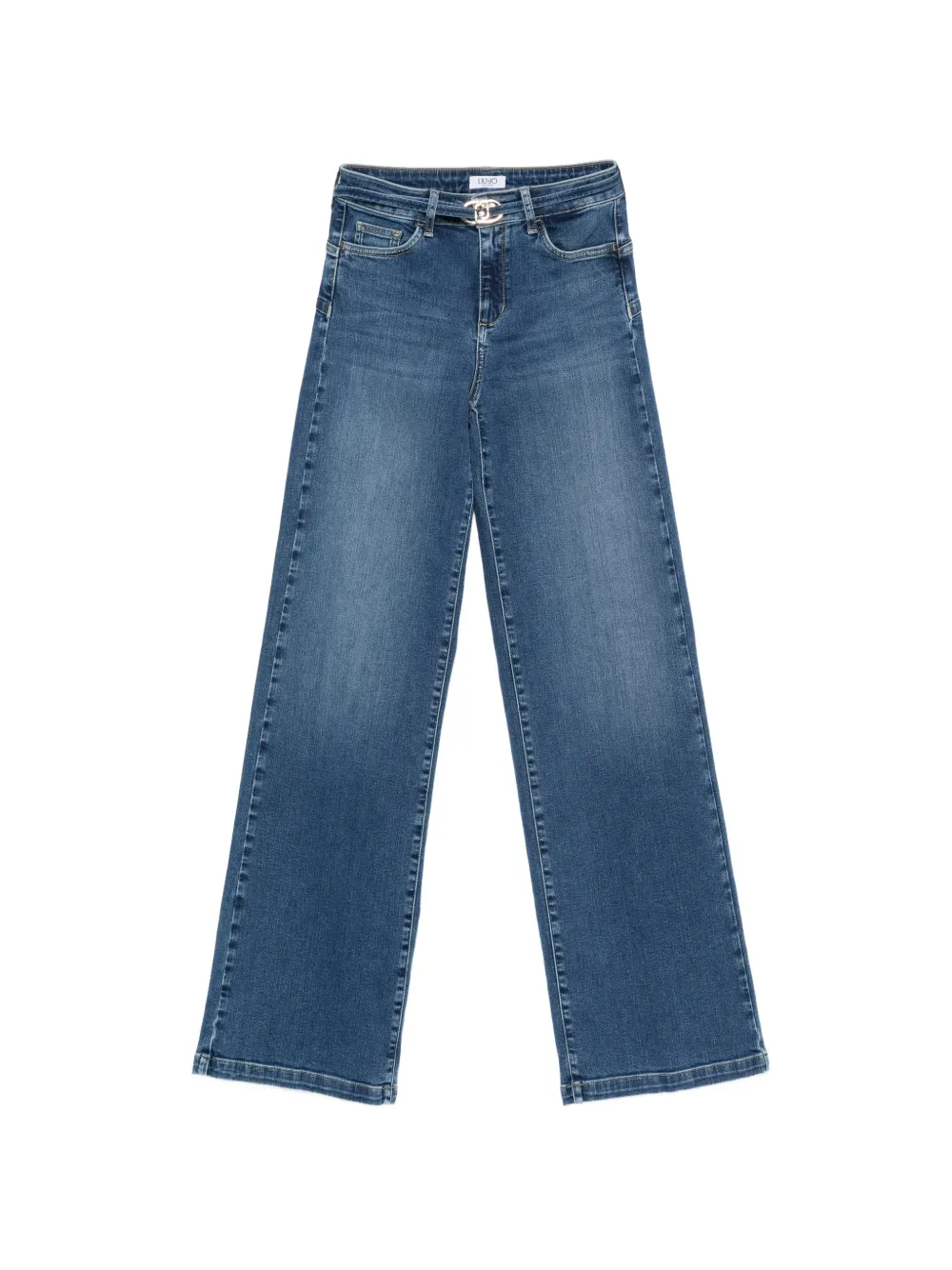 LIU JO logo-buckle jeans - Blu