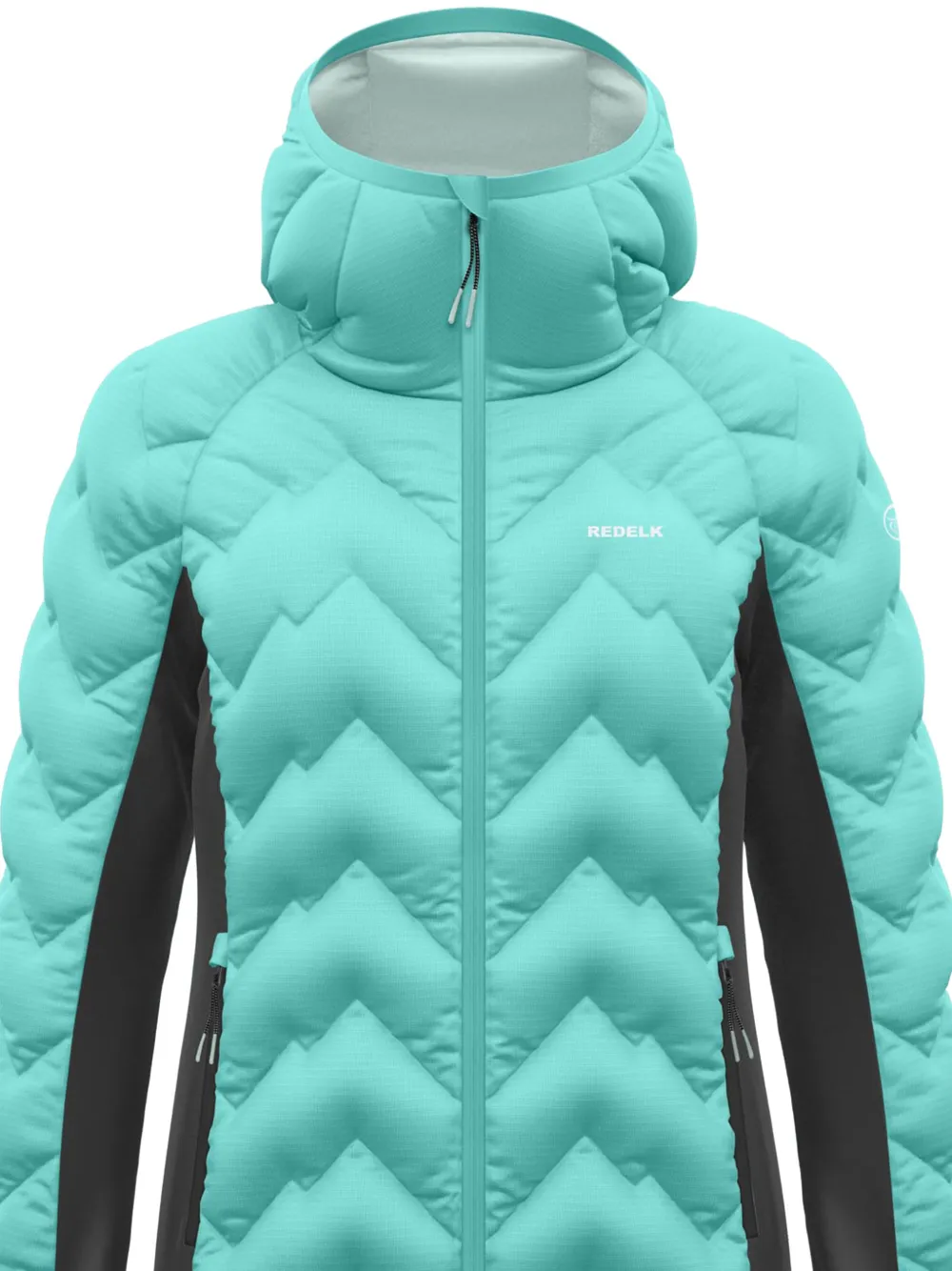  Redelk Hooded Quilted Jacket - Blue 