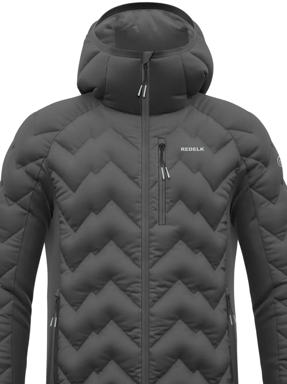  Redelk Hooded Quilted Jacket - Grey 