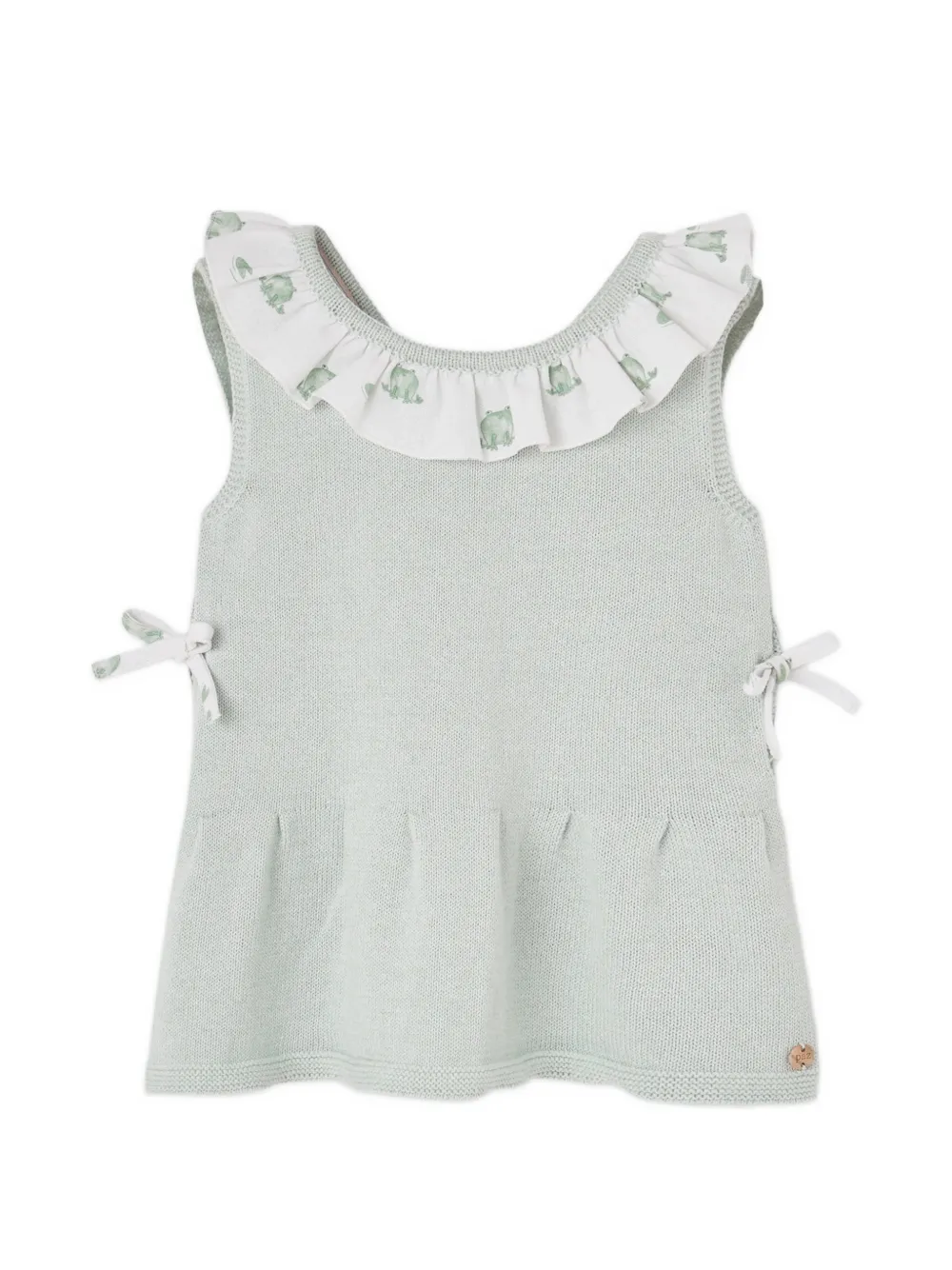  Paz Rodriguez Frog-print Dress Set - Green 