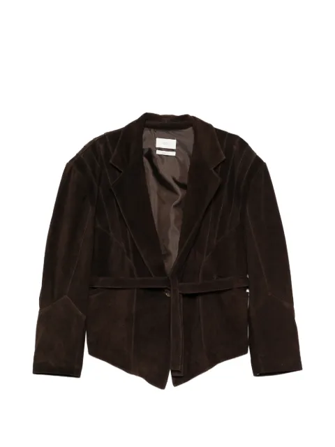 VICOLO belted leather jacket