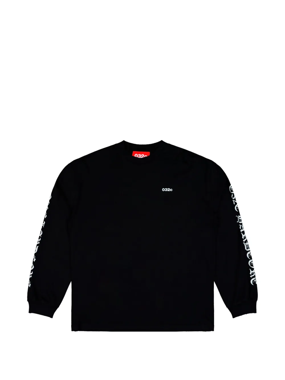 032c lettering-print long-sleeve sweatshirt - Nero