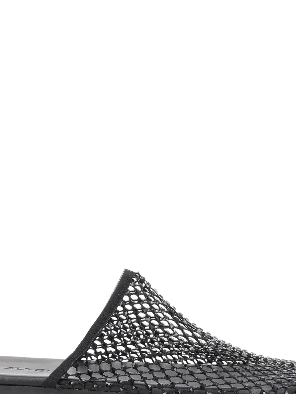  Alysi Mesh-embellished Flat Mules - Black 