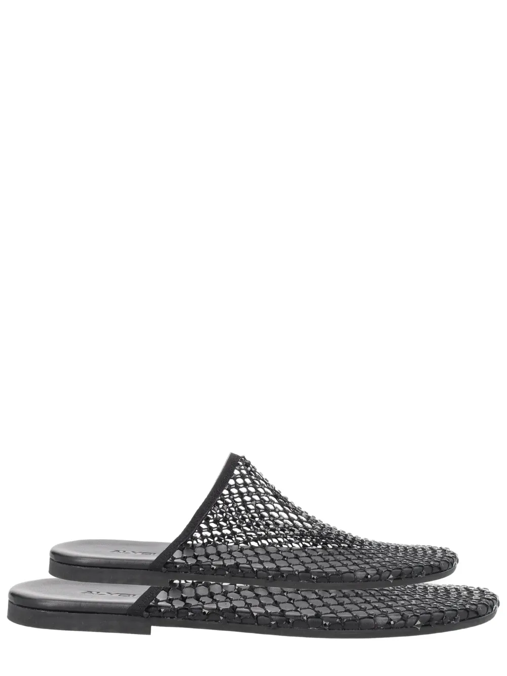 Alysi mesh-embellished flat mules - Nero