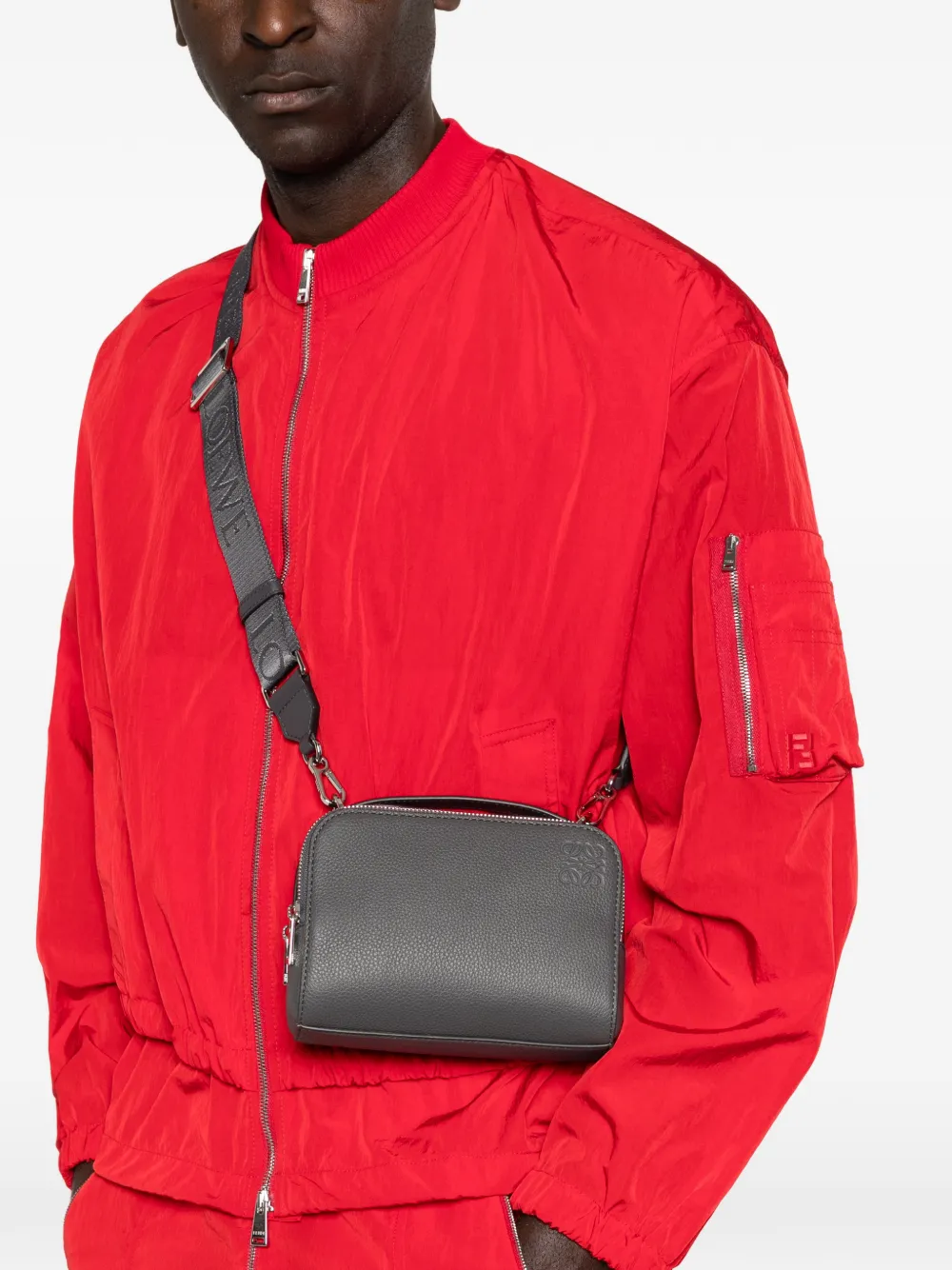 LOEWE Kalfsleren mini-shopper Grijs