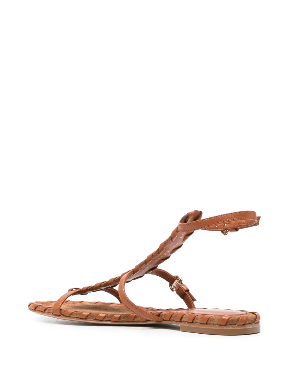 Gianvito Rossi Sandalen met gevlochten afwerking Bruin