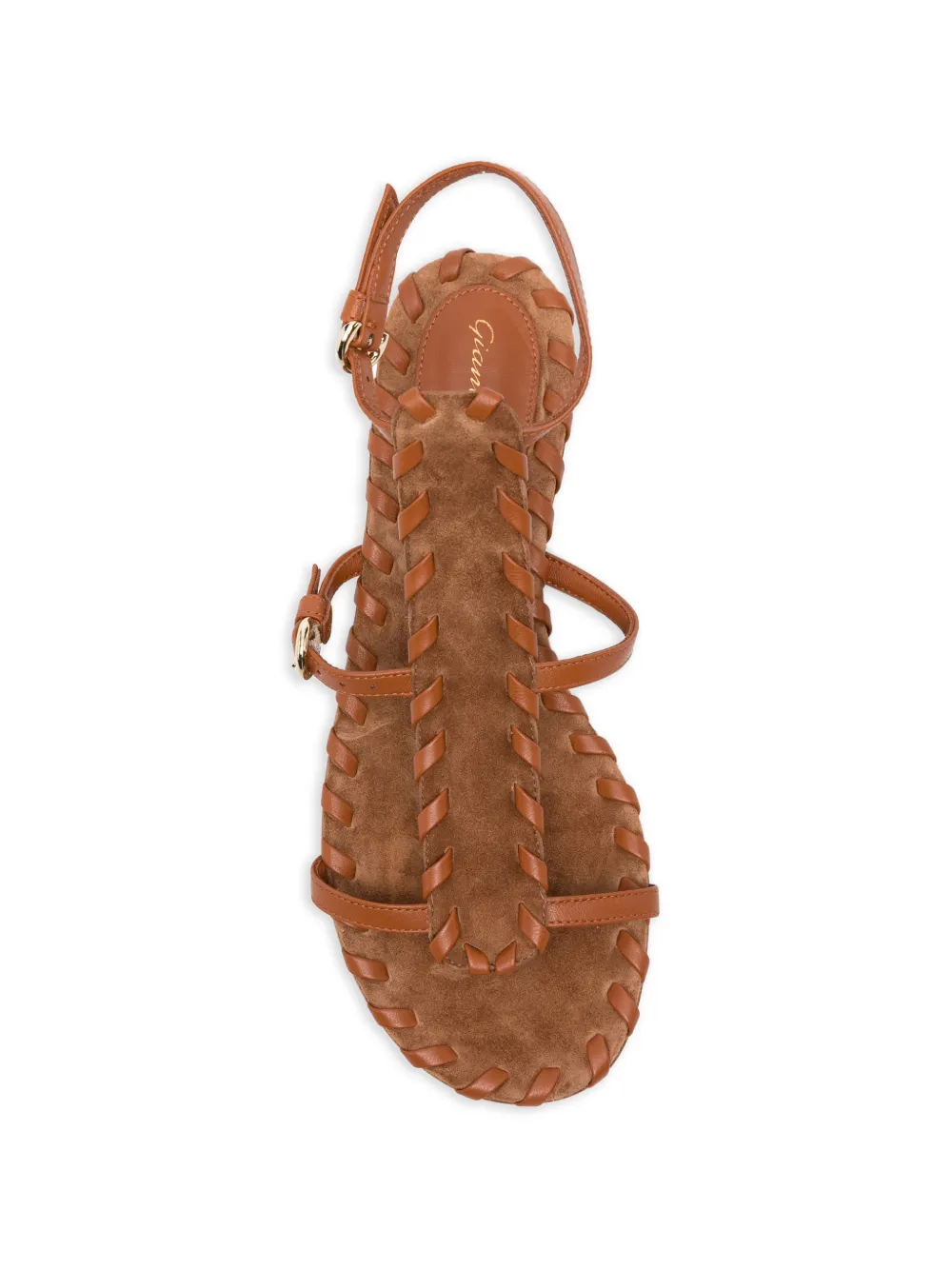 Gianvito Rossi Sandalen met gevlochten afwerking Bruin