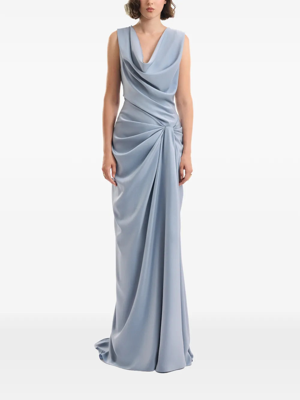 Gemy Maalouf Gedrapeerde maxi-jurk Blauw