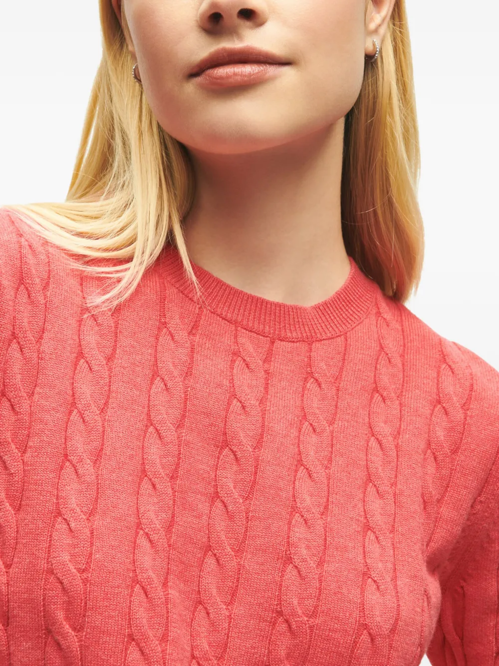 Brooks Brothers Kabelgebreide trui Rood