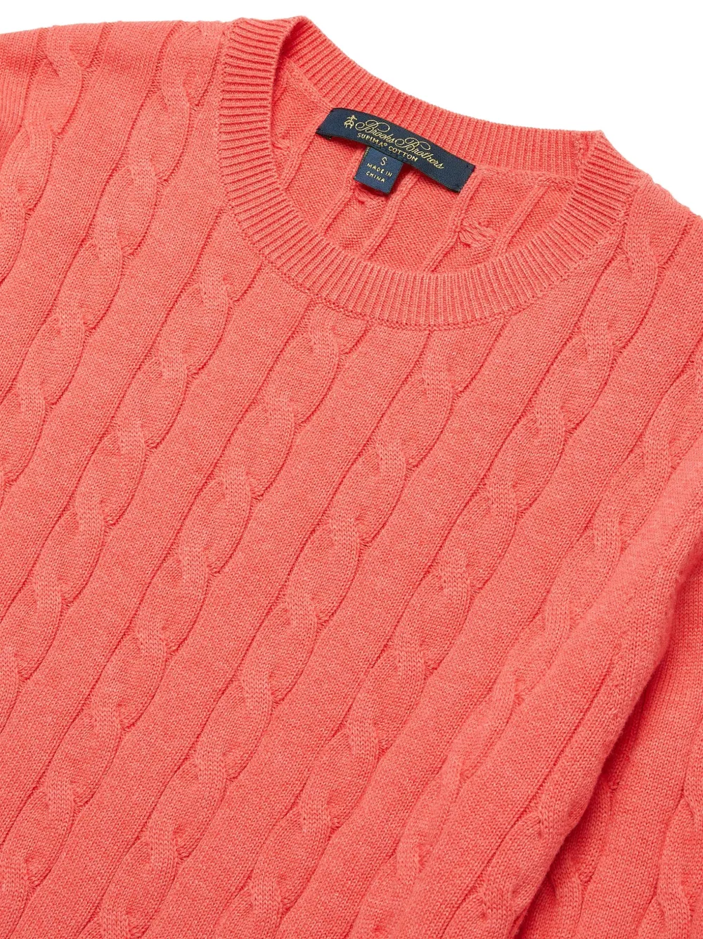 Brooks Brothers Kabelgebreide trui Rood
