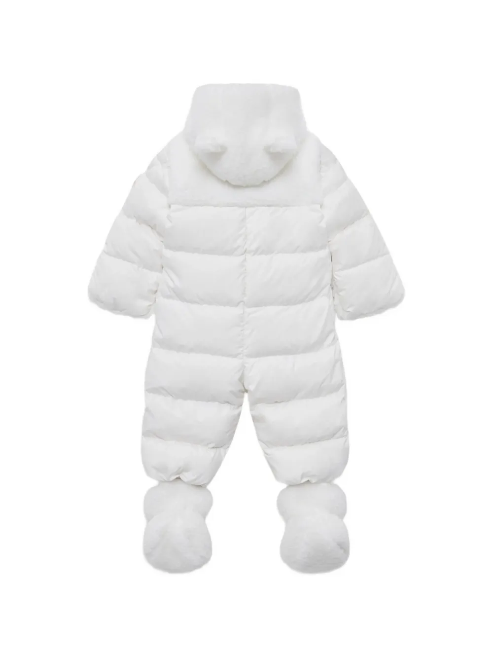 Moncler Enfant Gewatteerd skipak van imitatielammy Wit
