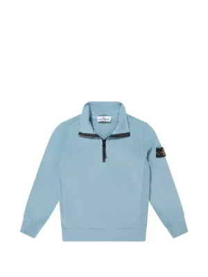 Stone Island Junior half-zip Badge Sweatshirt | Purple | FARFETCH