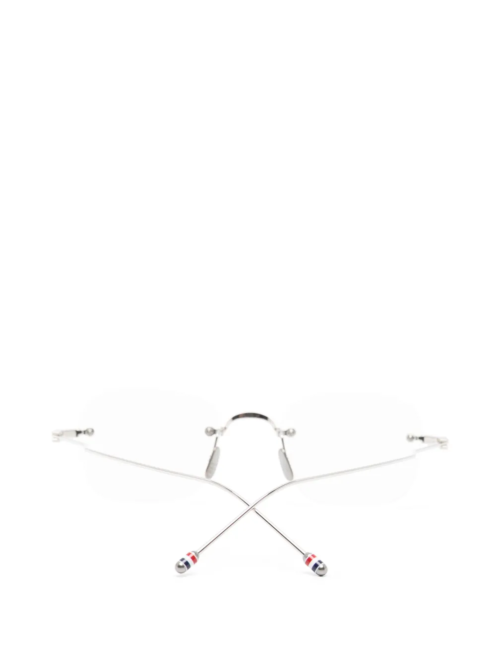 Thom Browne Eyewear Bril met randloos montuur Zilver