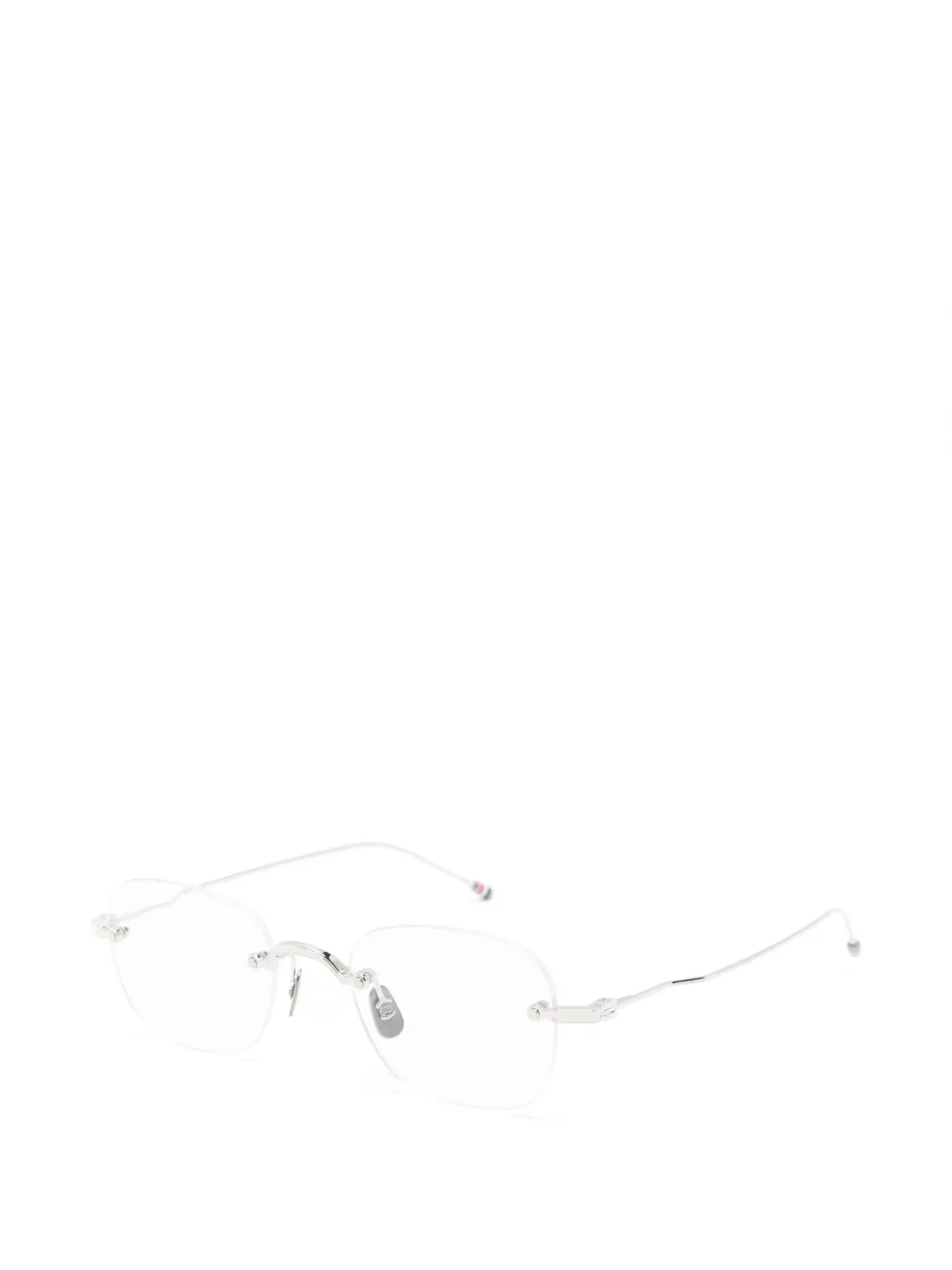 Thom Browne Eyewear Bril met randloos montuur Zilver
