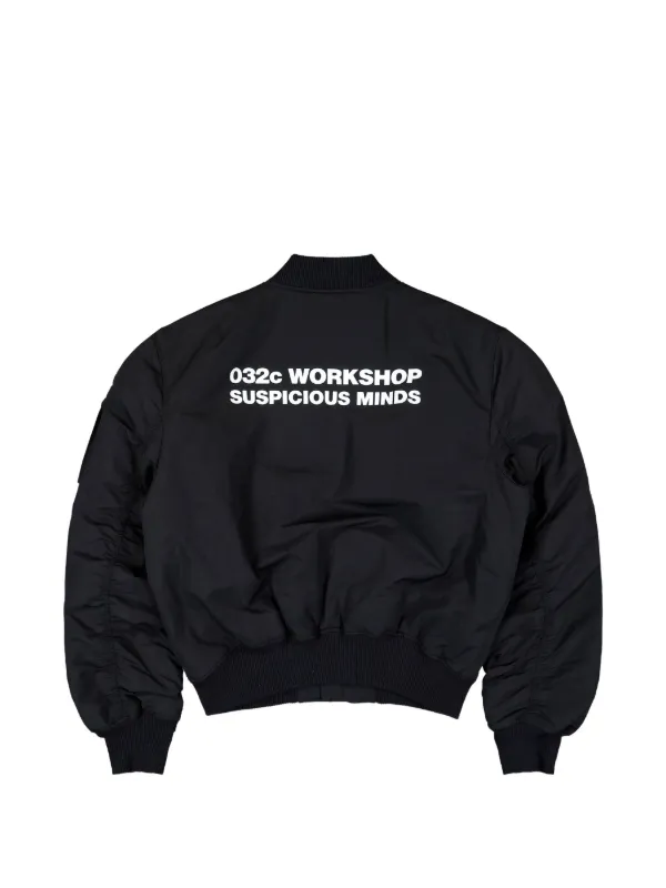 032c zip-up Bomber Jacket | Black | FARFETCH