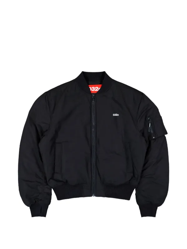 032c zip-up Bomber Jacket | Black | FARFETCH