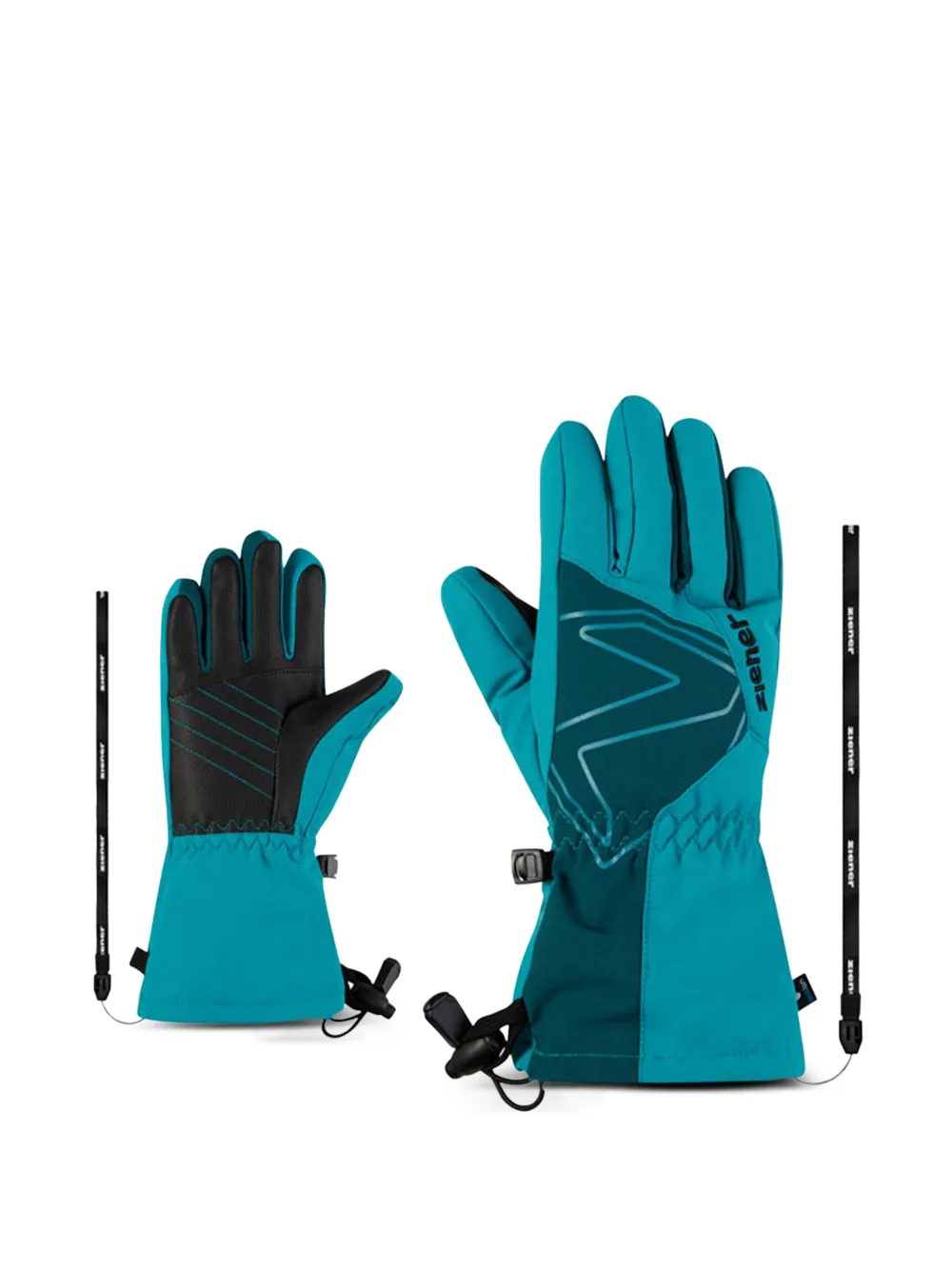  Ziener Colourblock Gloves - Blue 