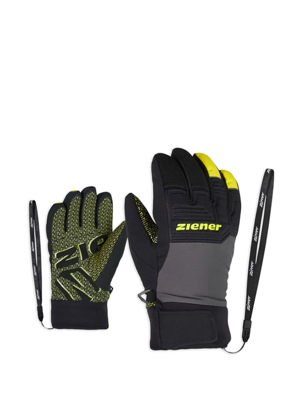  Ziener Logo Print Gloves - Black 