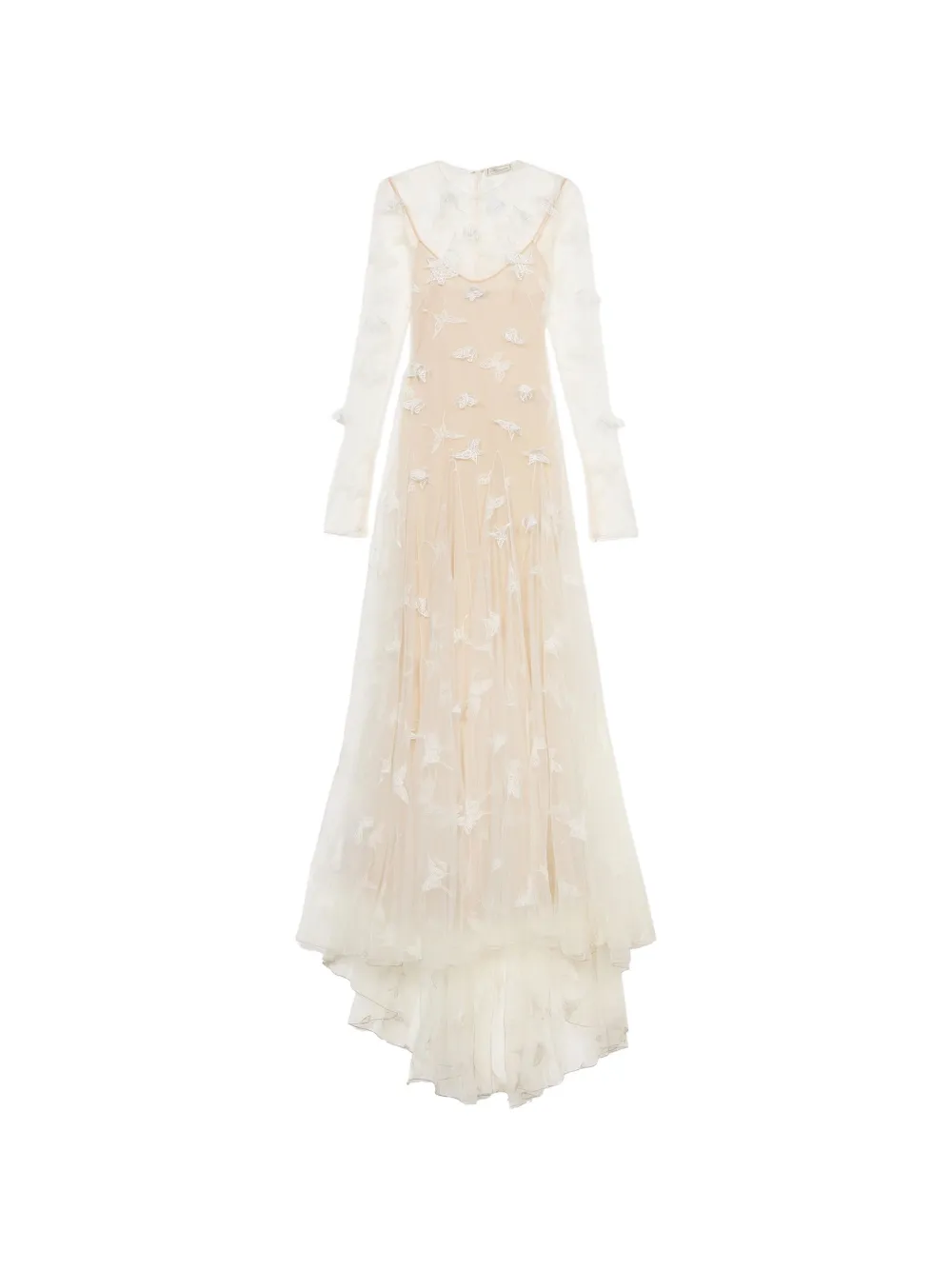 Blumarine Abito lungo con applicazione - Toni neutri