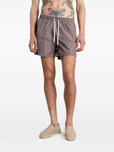 Tagliatore drawstring-waist logo-patch swim shorts
