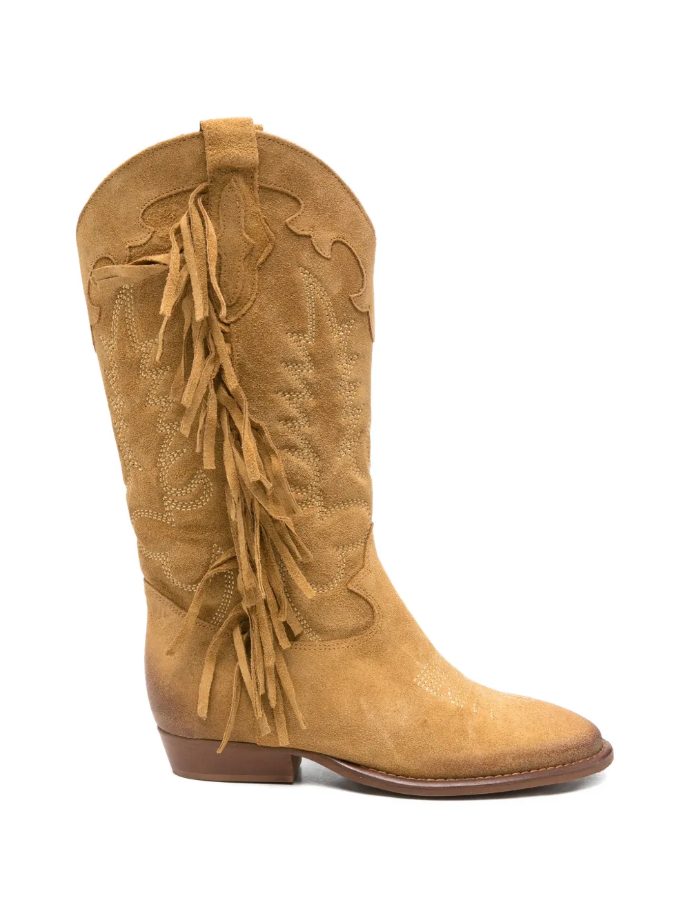 Gisel Moire Oklahoma fringe boots - Toni neutri