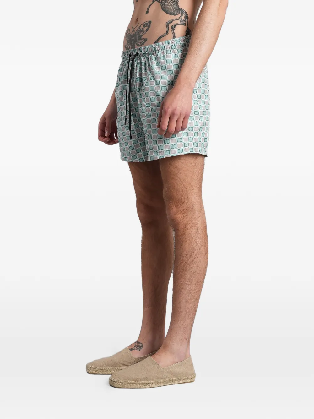 Tagliatore Zwembroek met geometrische print Blauw