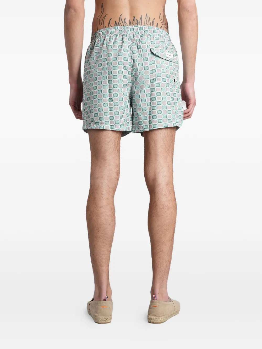 Tagliatore Zwembroek met geometrische print Blauw