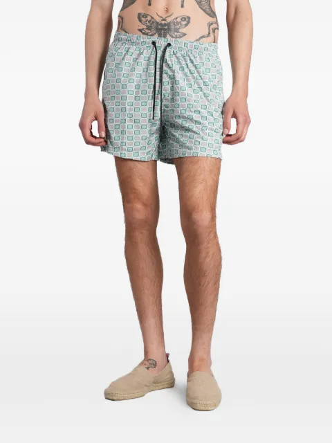 Tagliatore shorts de playa con cordones y estampado geométrico