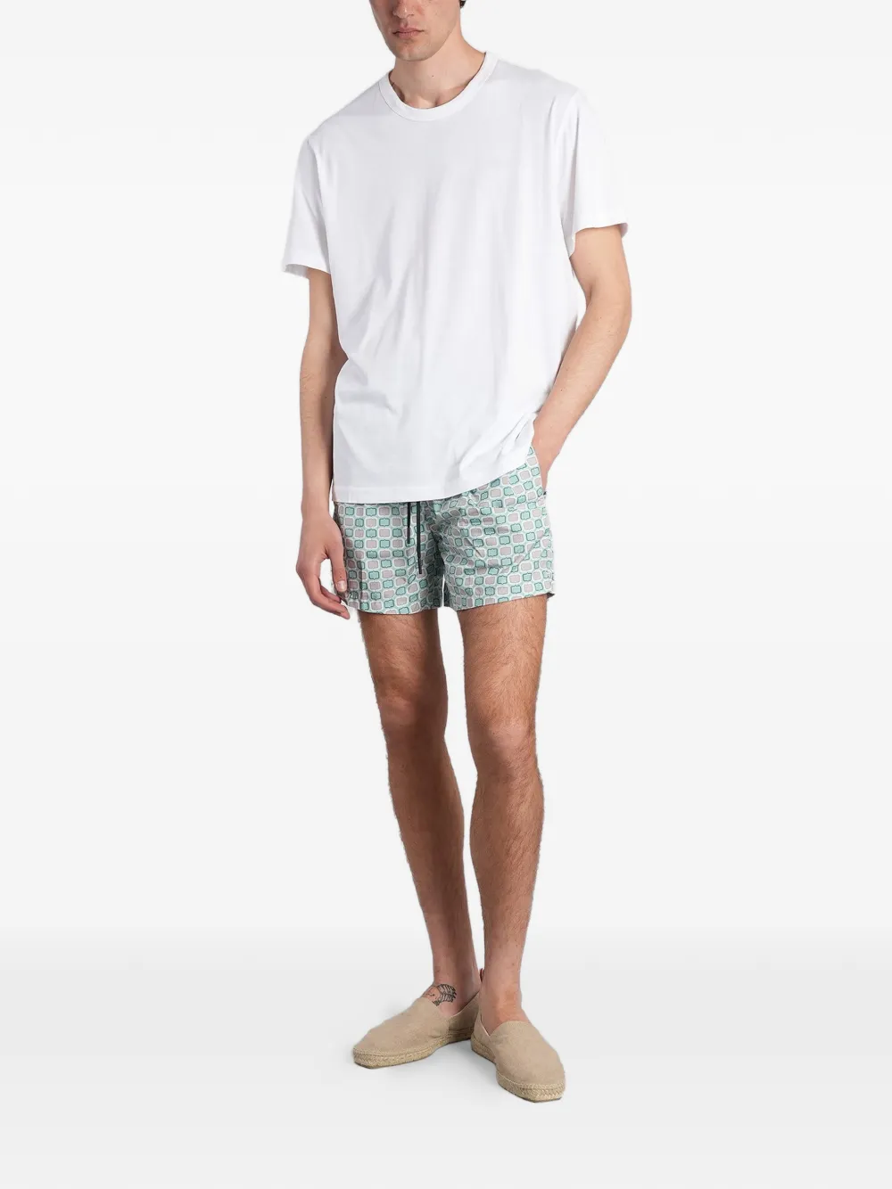 Tagliatore Zwembroek met geometrische print Blauw