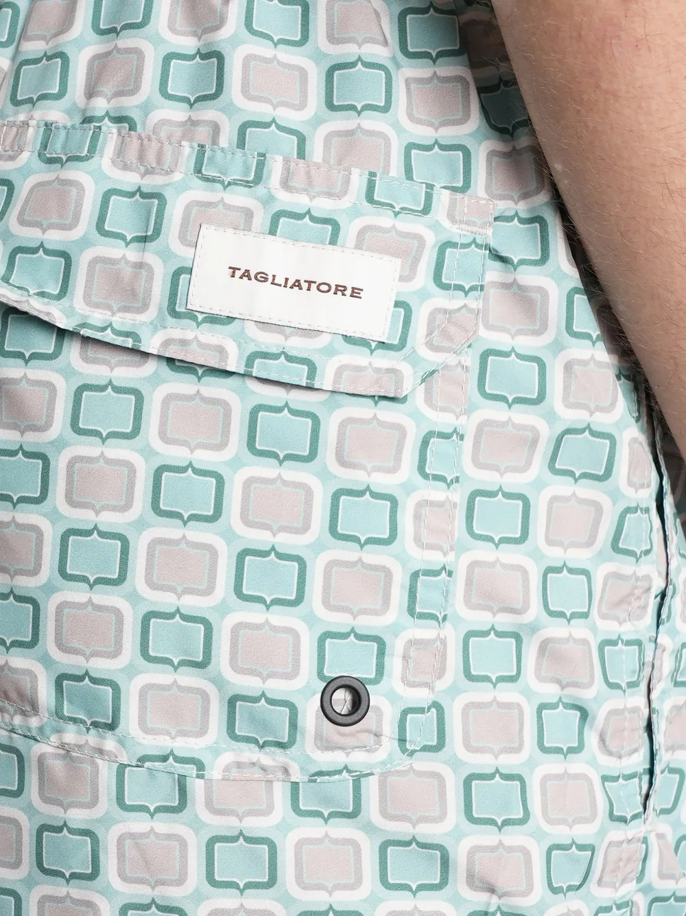 Tagliatore Zwembroek met geometrische print Blauw