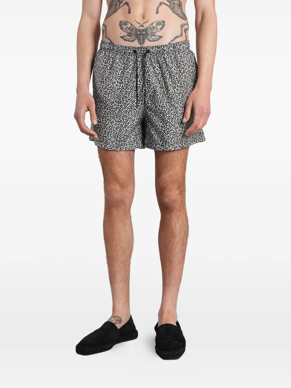 Tagliatore floral-print drawstring swim shorts - Grau