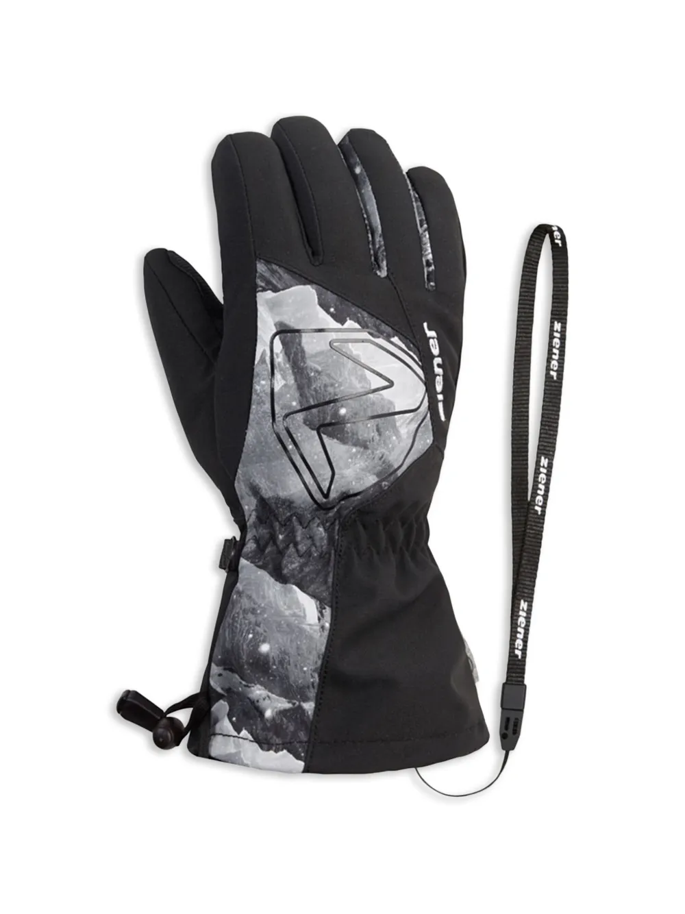 ZIENER mountain print gloves - Nero