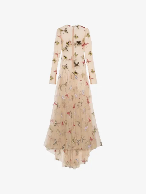 Blumarine butterfly-embroidered maxi dress