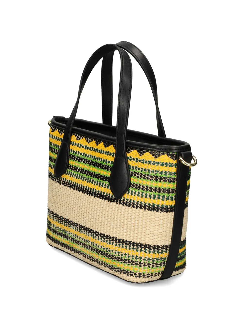 Love Moschino Gestreepte shopper Beige