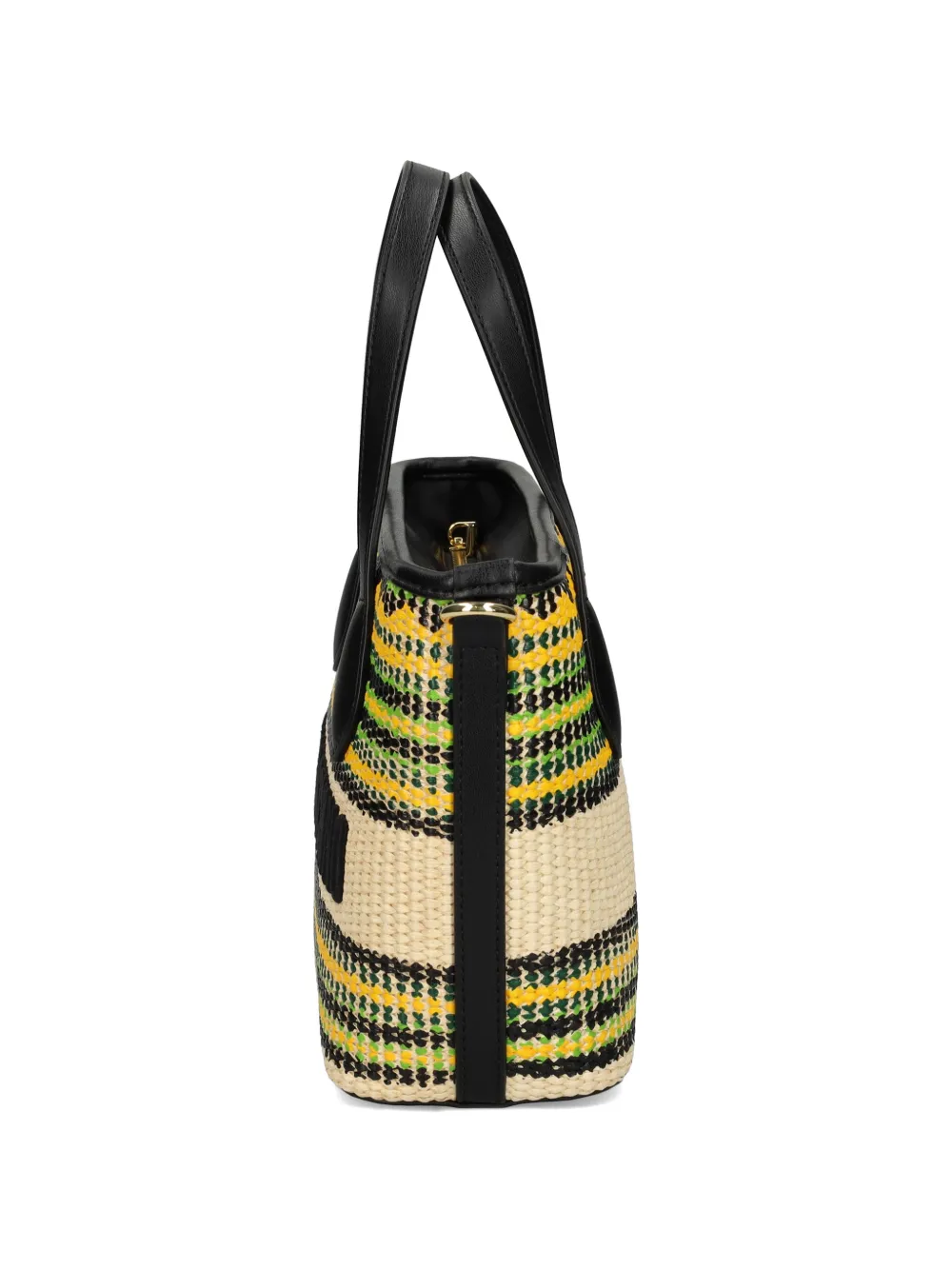 Love Moschino Gestreepte shopper Beige