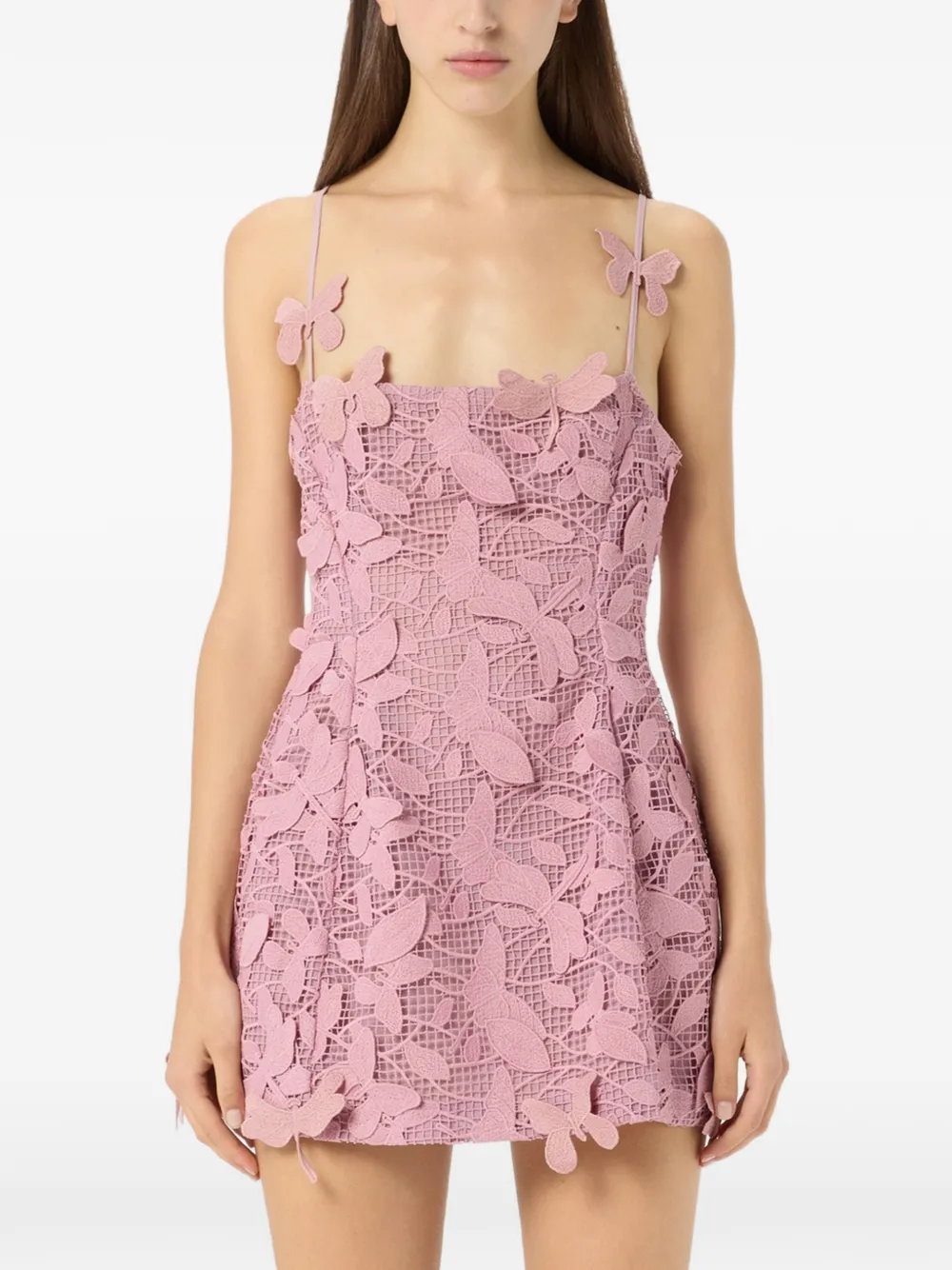 Blumarine Mini-jurk met vlinderapplicatie Roze