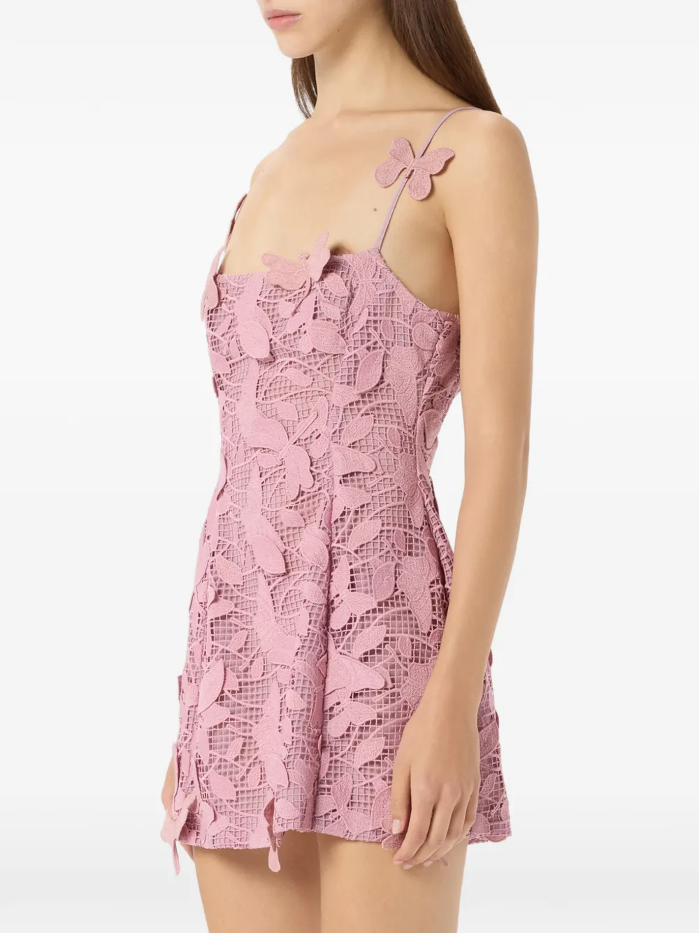 Blumarine Mini-jurk met vlinderapplicatie Roze