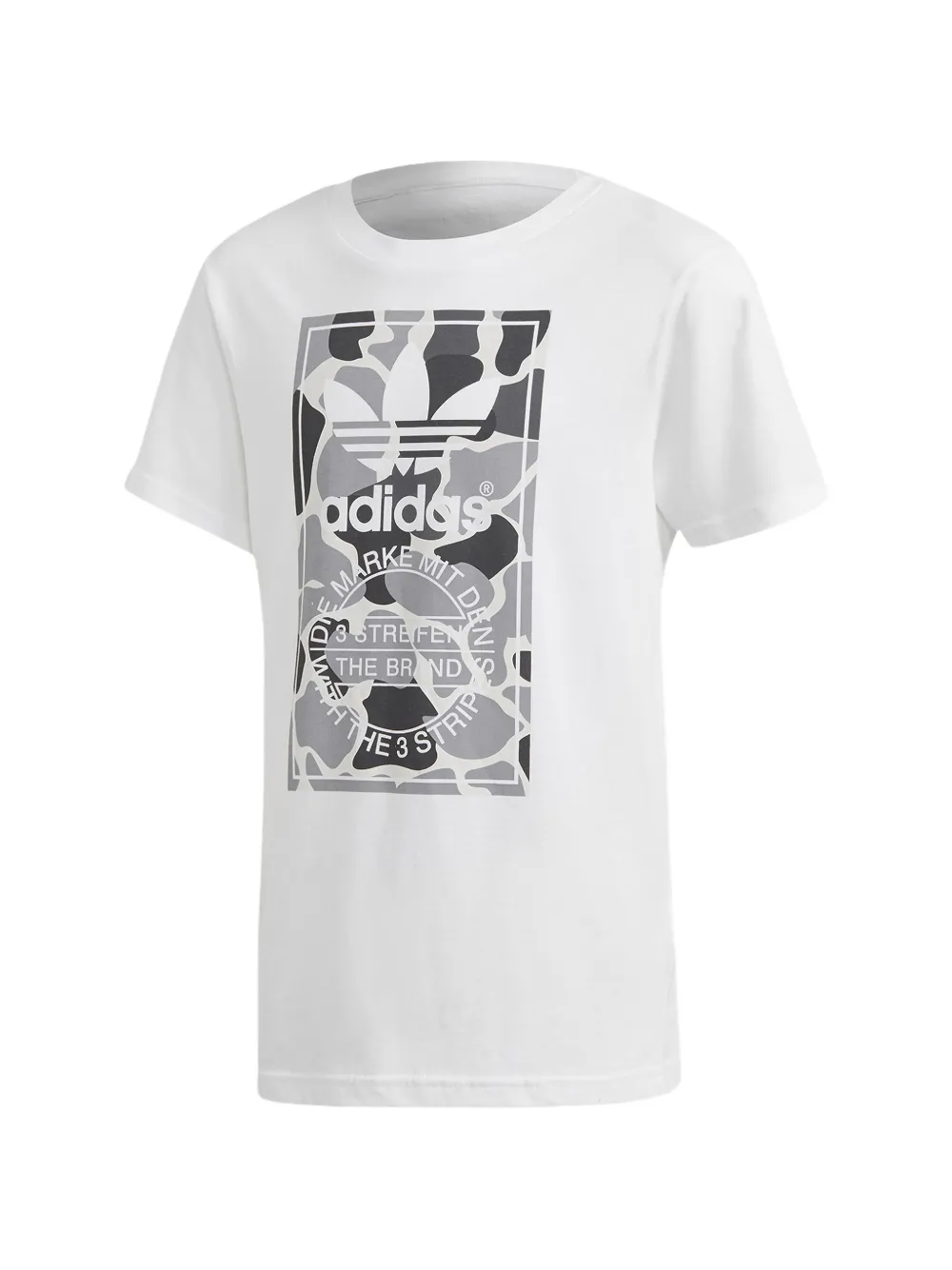 adidas Kids camo trefoil T-shirt - Bianco