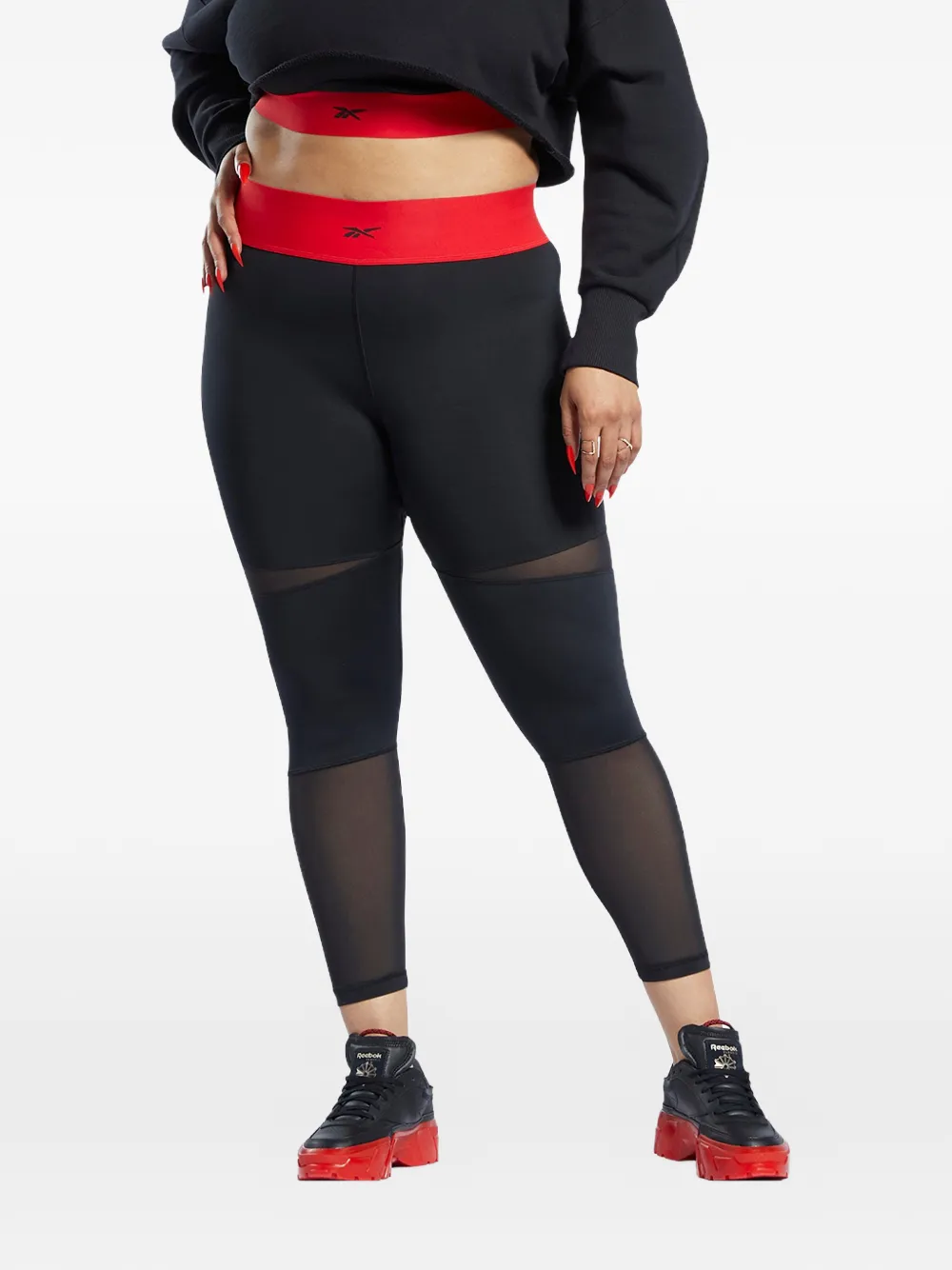 Reebok mesh leggings - Nero