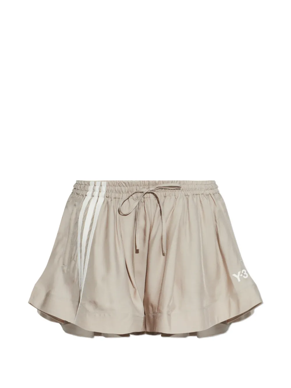 Y-3 drawstring logo shorts - Toni neutri