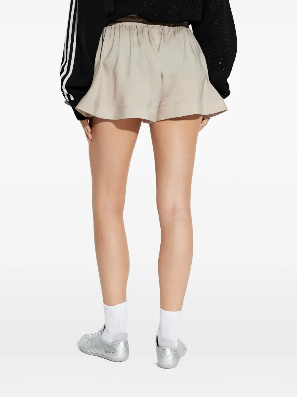 Y-3 Shorts met trekkoord en logo Beige